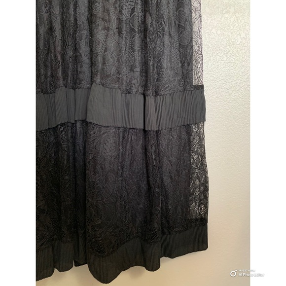 Lulus Large Marvelous Darling Black Lace Ruffled Tiered Maxi Dress NWT Formal - Picture 7 of 16
